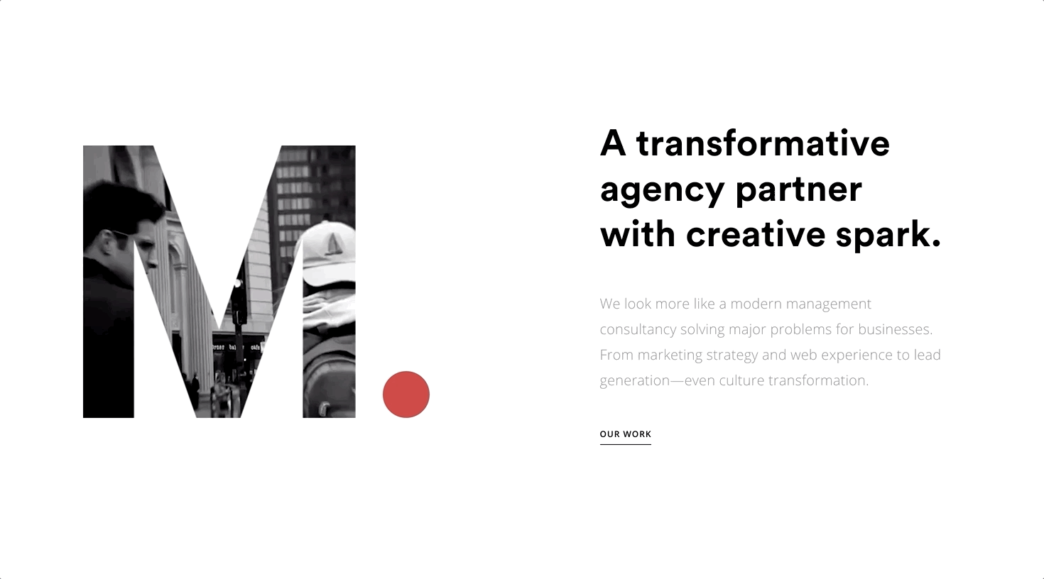 Typography video cutout for digital marketing agency - gif