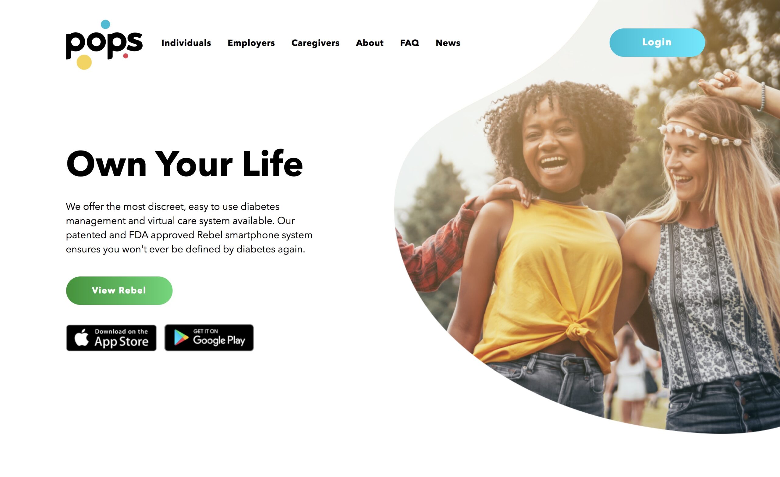 Smaller hero images, organic shapes