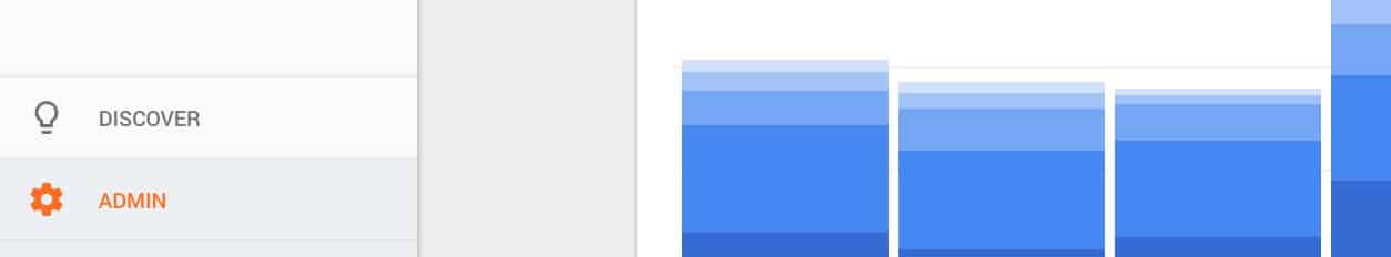 How  to get to Admin in Google Analytics - Screenshot