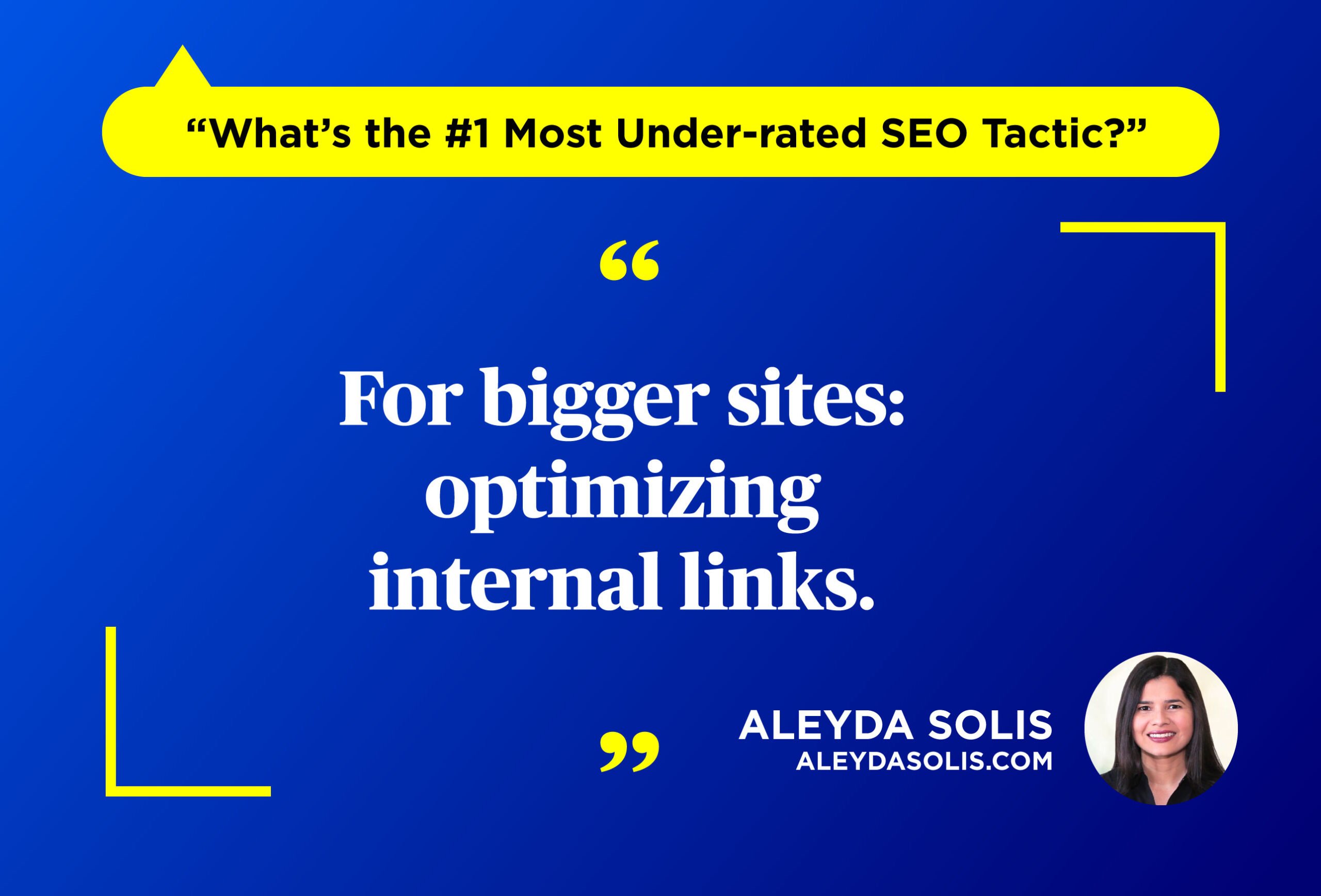 Aleyda Solis - SEO expert shares number one underrated SEO tactic - Social Media quote