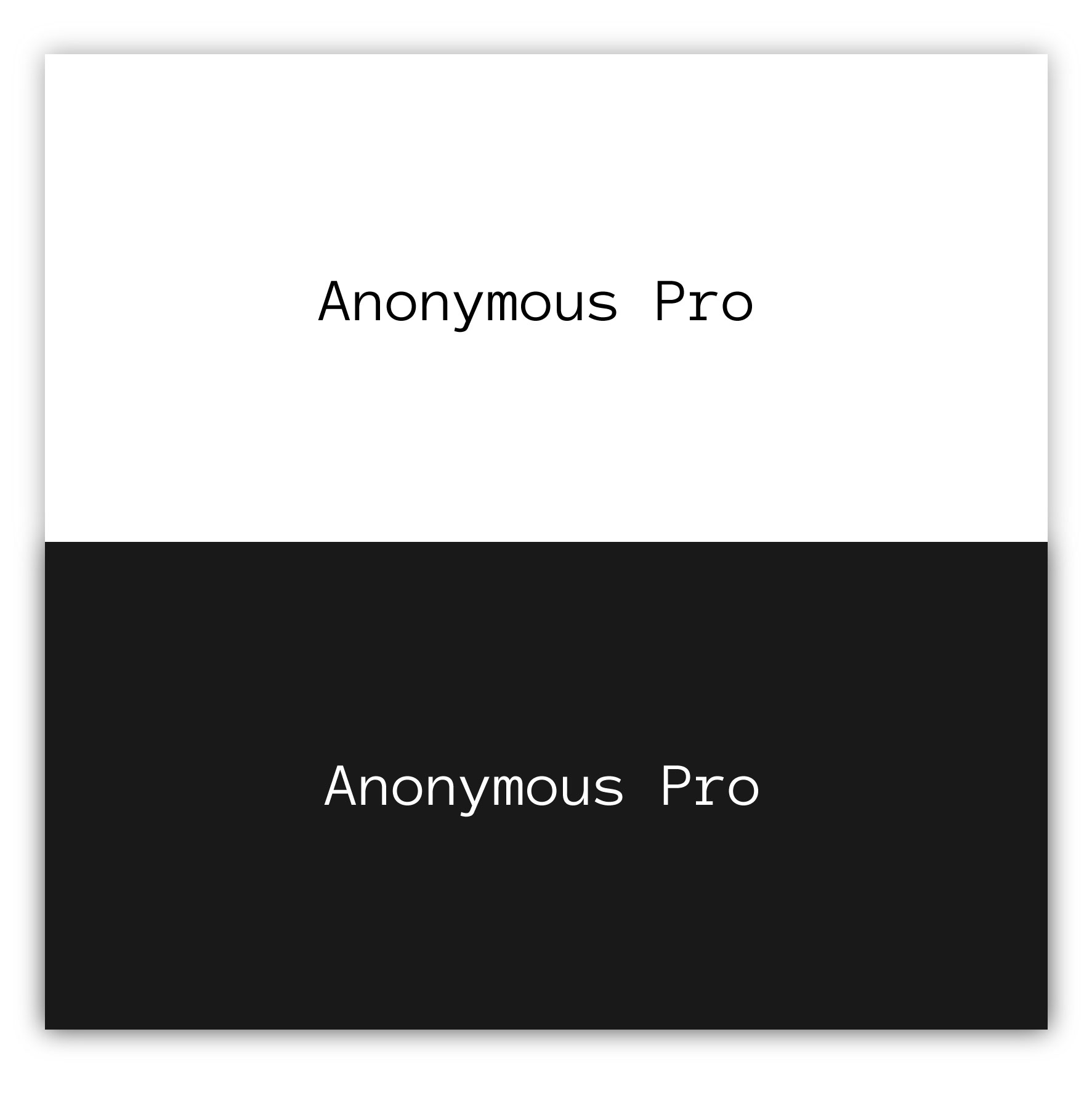 Anonymous Pro Font