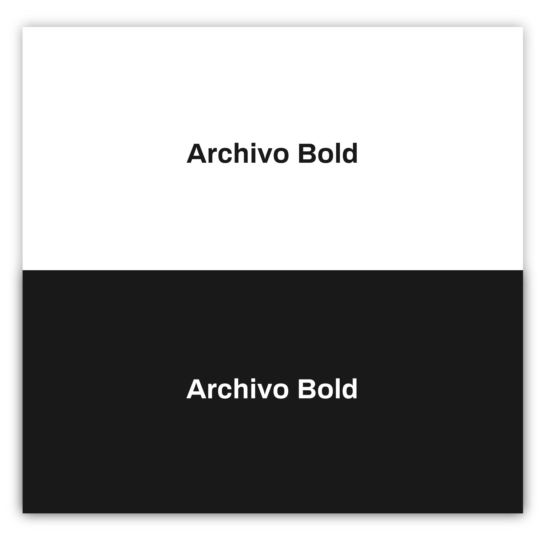 Archivo Bold - 2021 Fonts Best Design in Graphic and Web Design