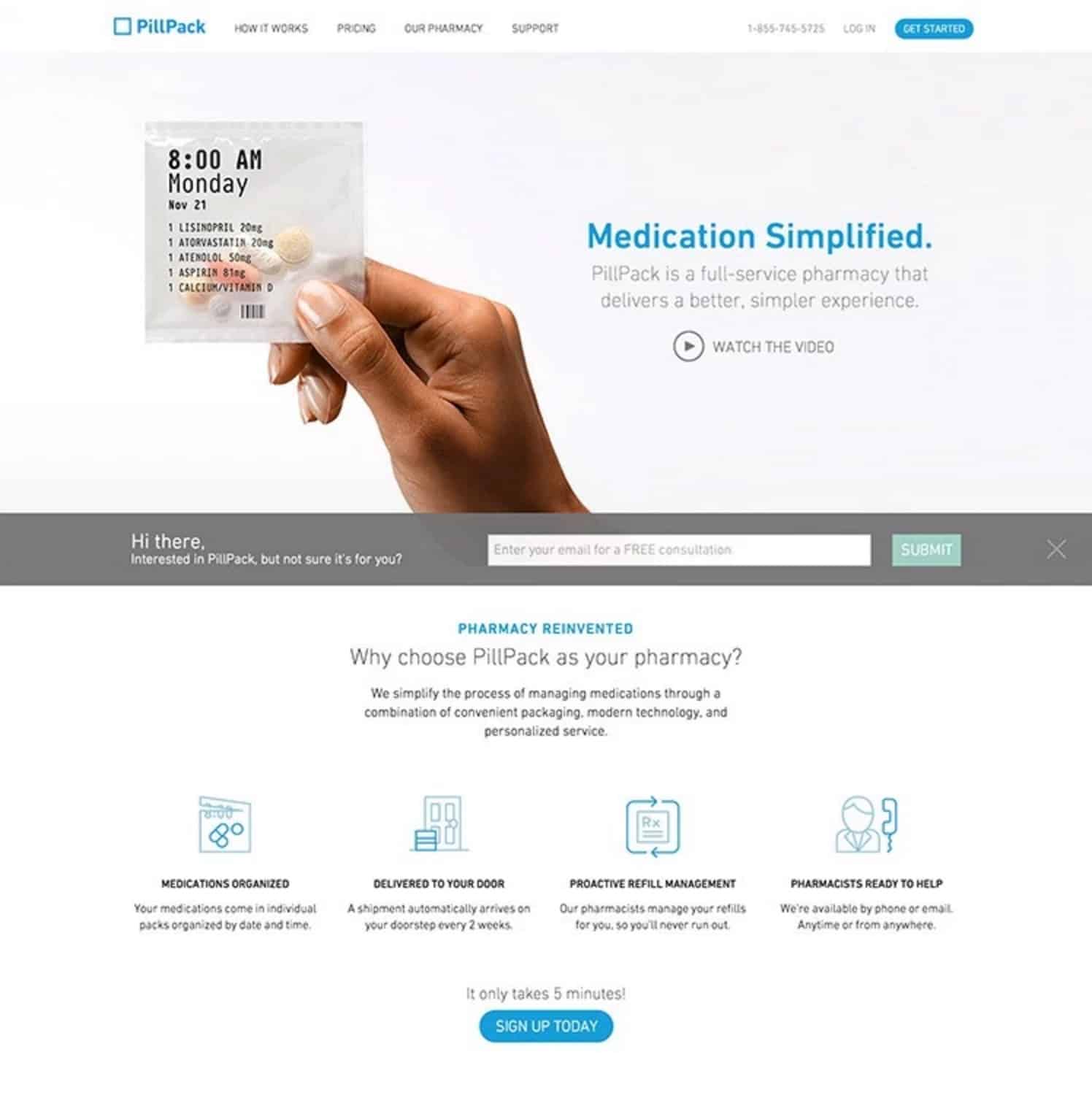 White Space in Web Design, blue and white web design inspiration,