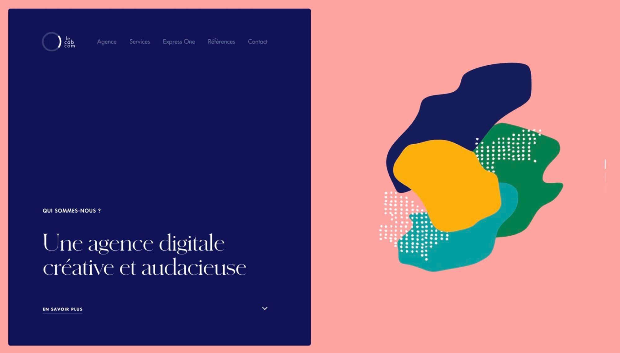 Delicious creamy - purple, pink, orange, green color scheme