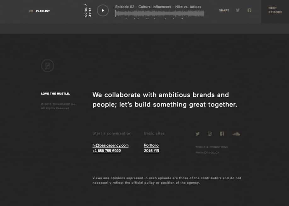 Nice looking website footers 