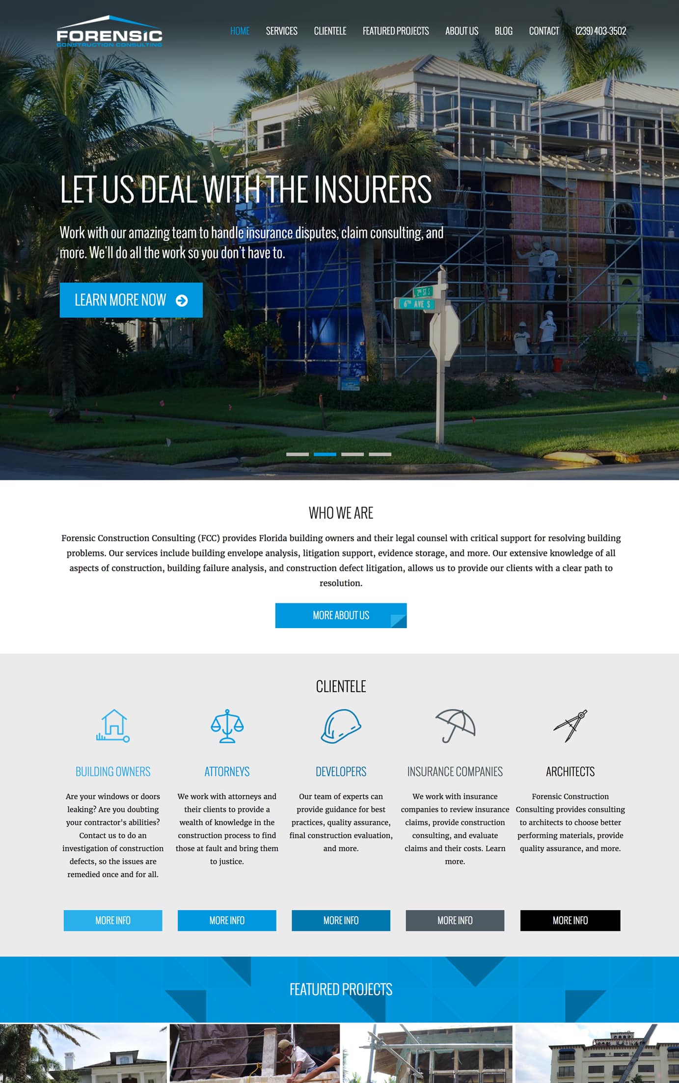 Forensic Construction - Marketing and web design