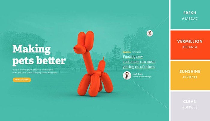 making-pets-better-green-orange-color-scheme