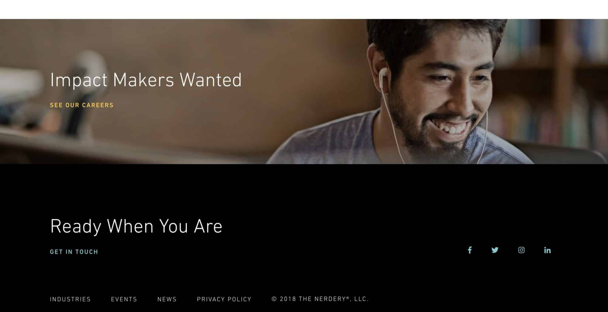 Nerdery Footer Design