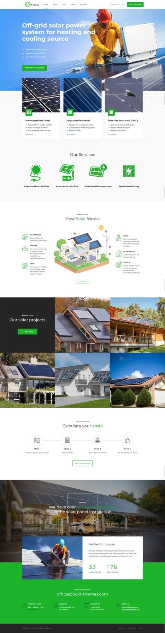 Website Design Inspiration Solar Website