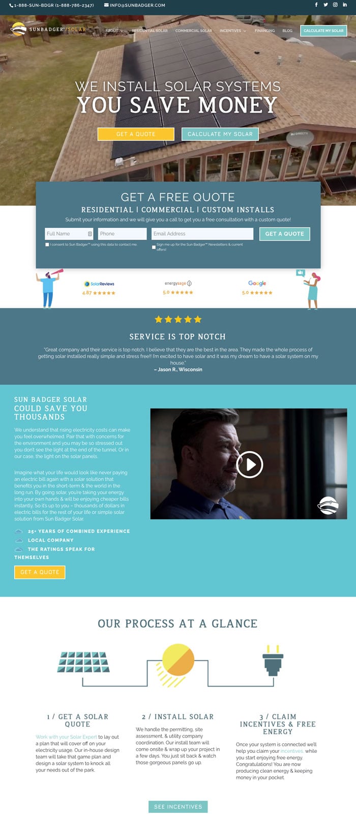 Solar Website Design Inspiration