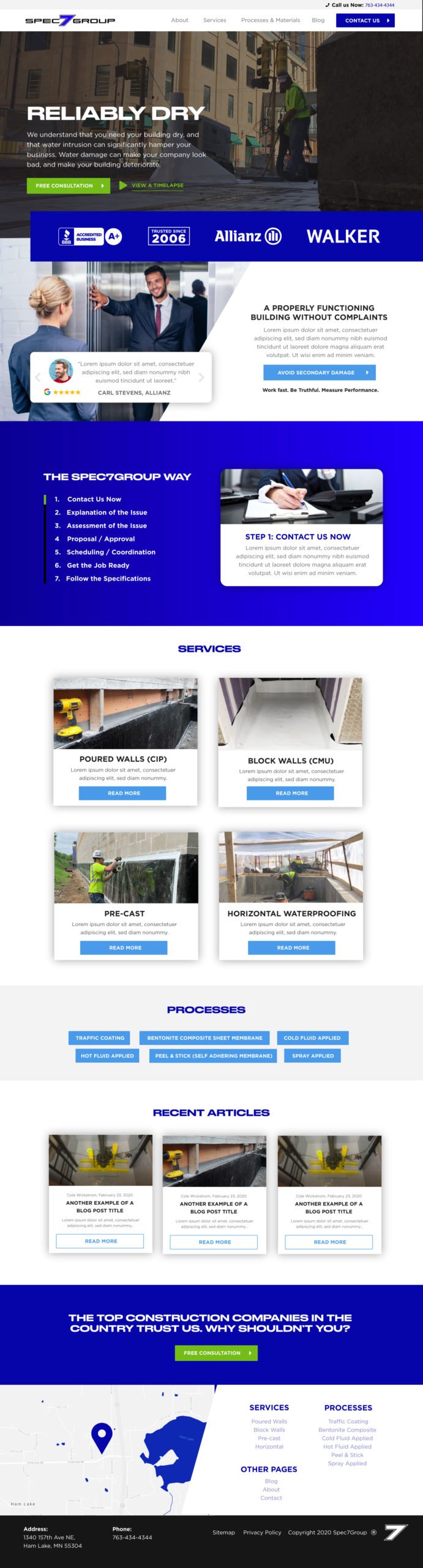 Waterproofing Web Design