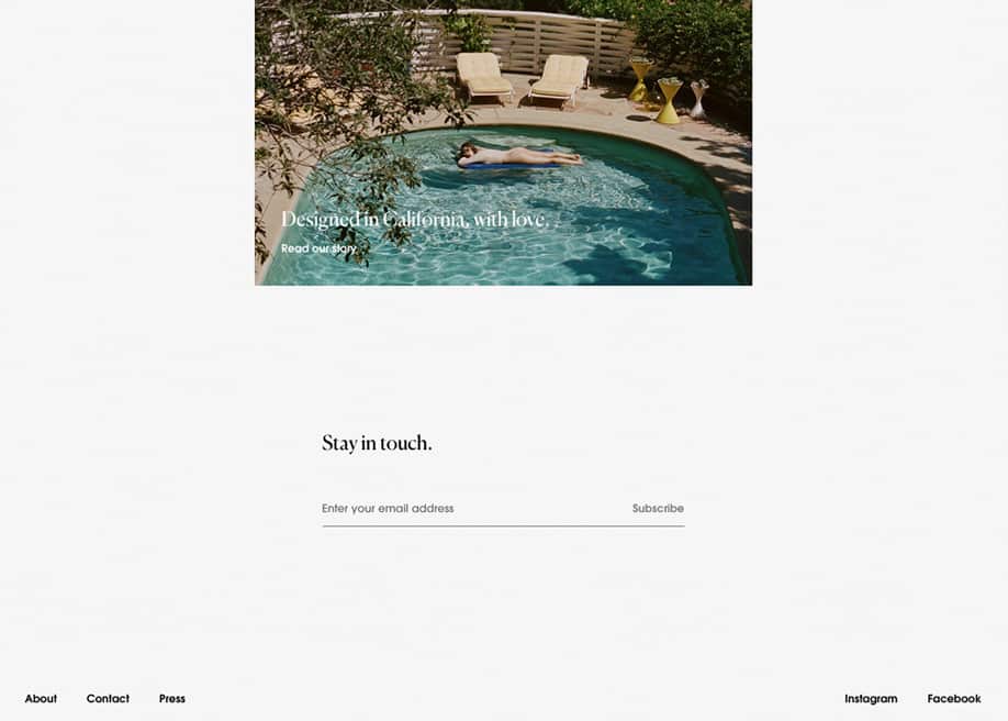 Stay in touch minimalist Footer Design