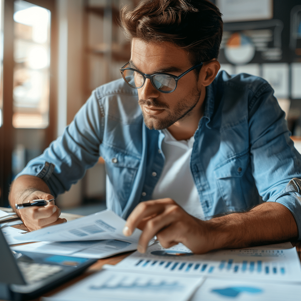 business owner calculating ROI