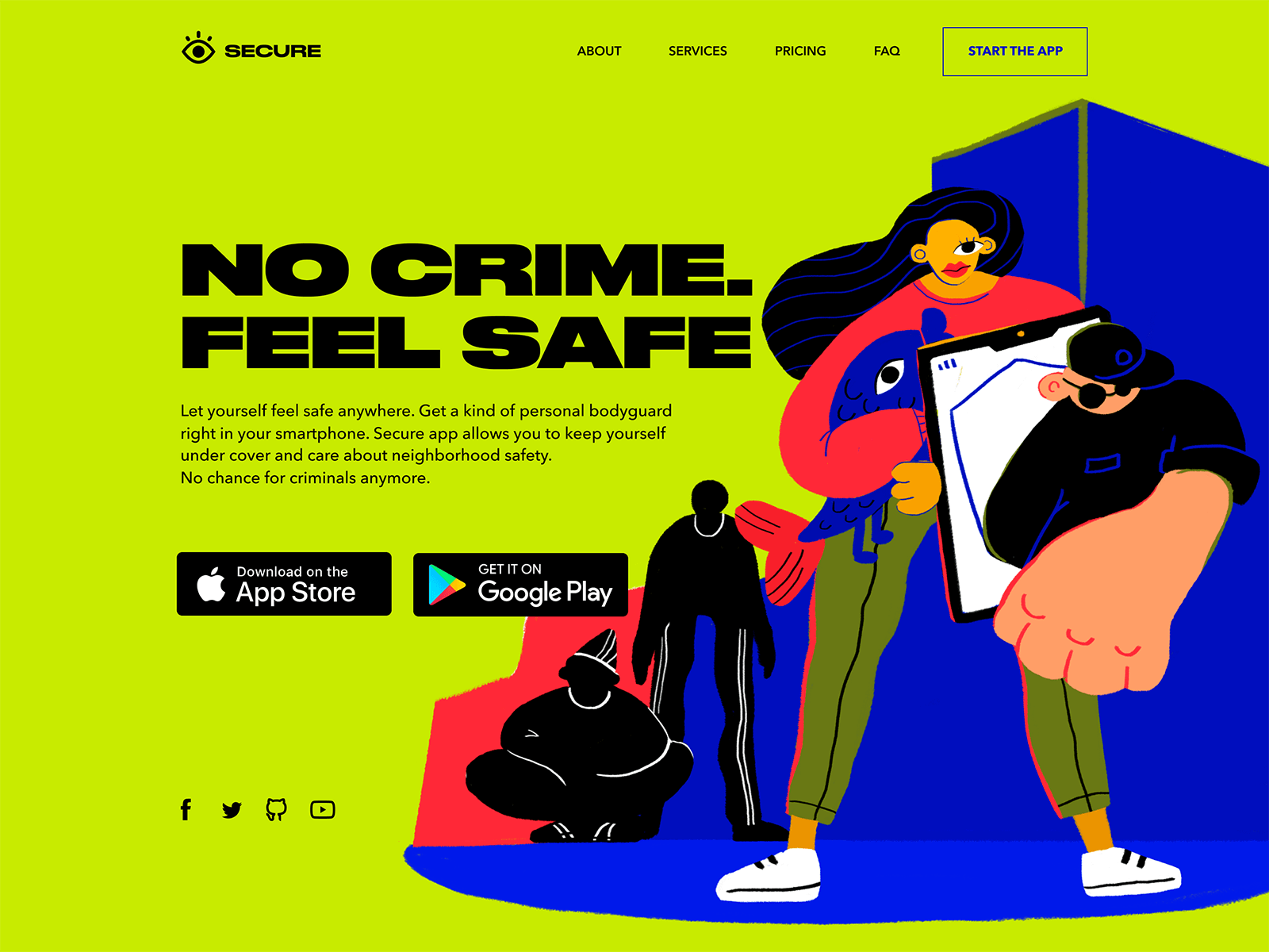 Green, blue - red color scheme for 2020