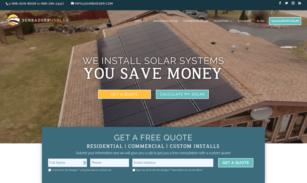 Solar Web Design Inspiration 2020 2021