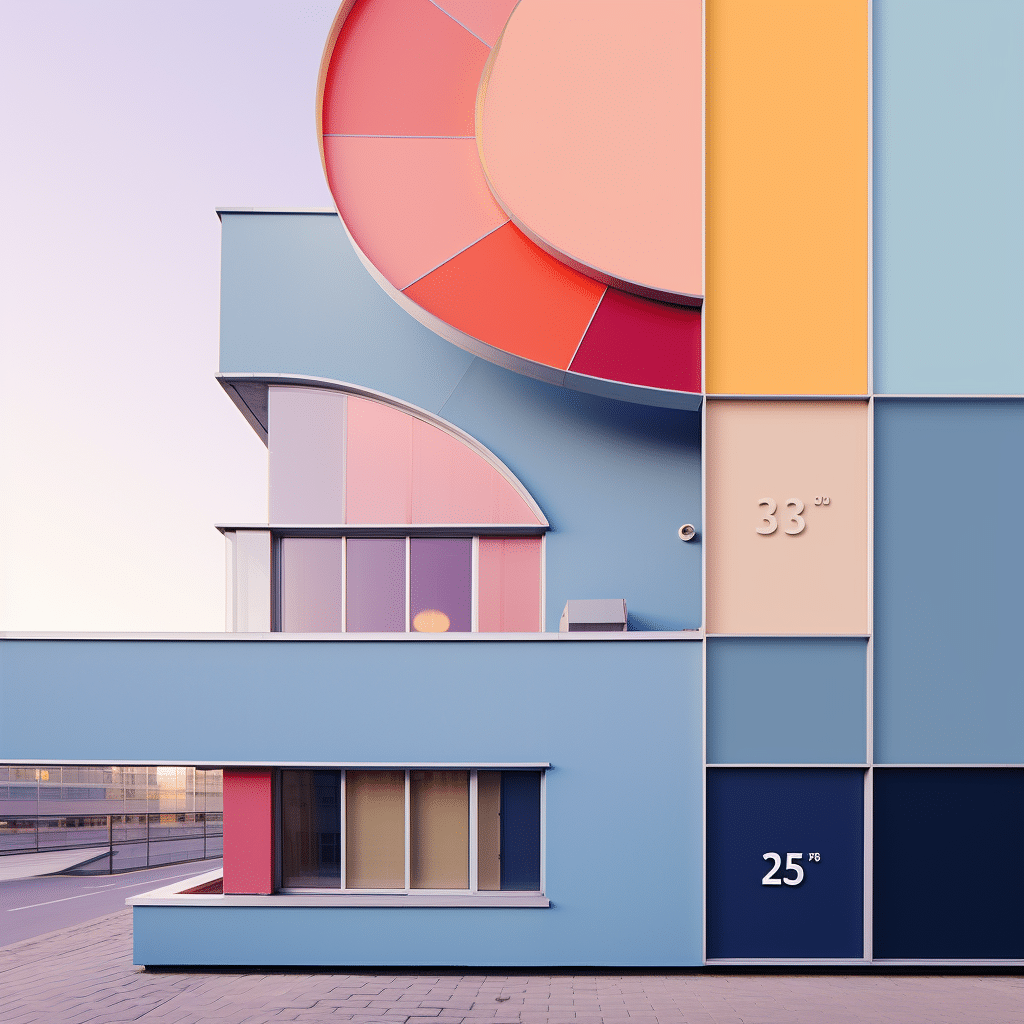 Contemporary website color scheme for 2024, showcasing the most harmonious and impactful color palette combinations that embody the essence of modern design trends. 