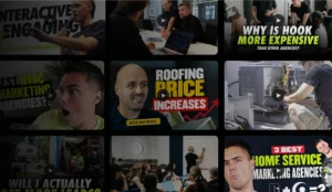 Explore our video library featuring engaging discussions on marketing strategies, roofing price fluctuations, and HVAC insights. Get answers to questions like "Why is Hook More Expensive" and discover the "3 Best Home Service Marketing Agencies.