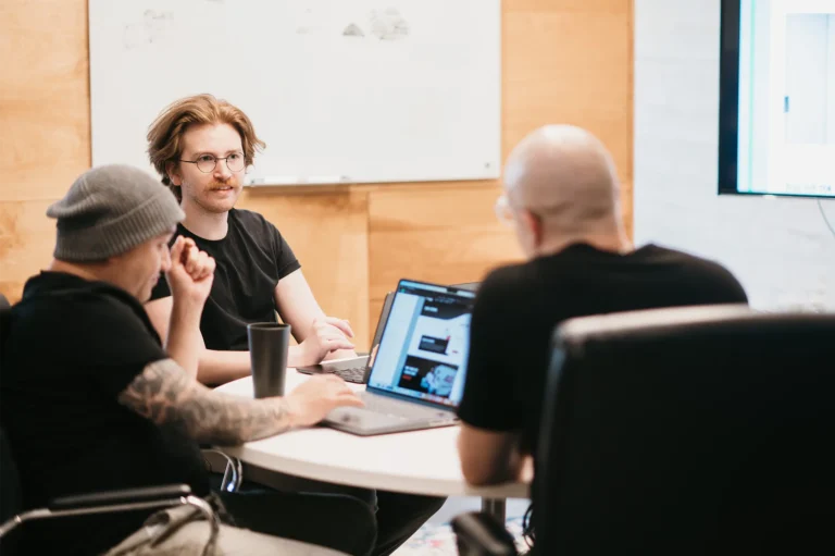 Our team collaborating on a home services website design, showcasing the personalized approach and expertise we bring to creating custom websites that enhance user experience and generate leads for home services businesses.